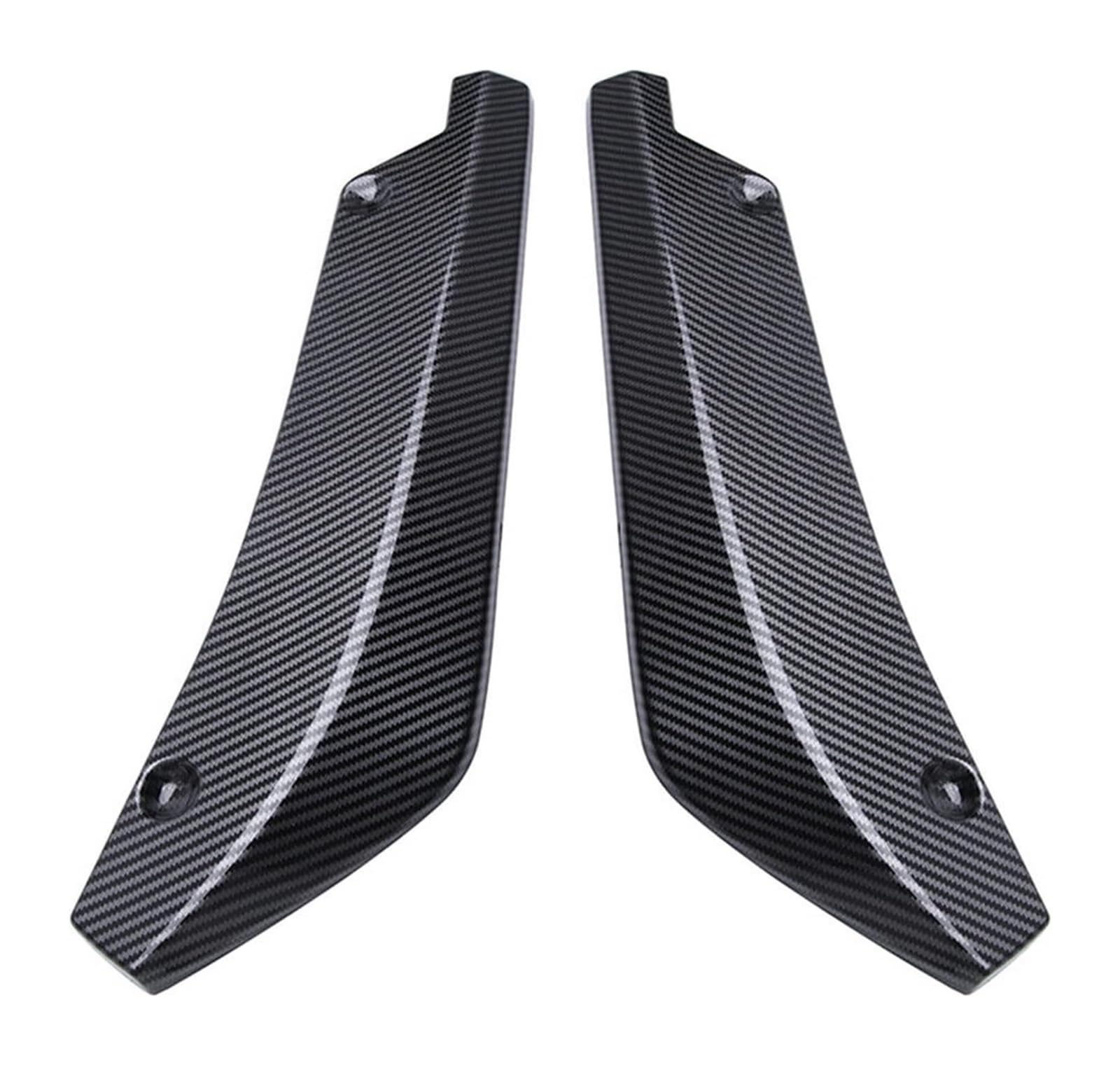 Heckspoiler Flügellippe Für Ford Für Mustang 2000 2021 2022 Seite Spoiler Diffusor Canards Auto Zubehör Hinten Stoßstange Splitter Abdeckung 2PCS(Carbon Fiber Look) von HCKCLMBMZW
