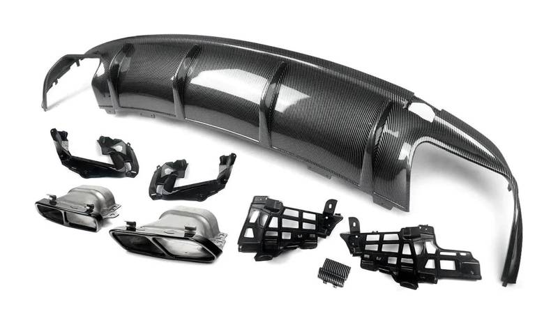 Heckspoiler Flügellippe Für M&ercedes CLA' W117 C117 CLA45 2012–2018 Für AMG-Stil Heckdiffusor Quad-Auspuff-Endrohre Autospoiler Heckspoiler von HCKCLMBMZW
