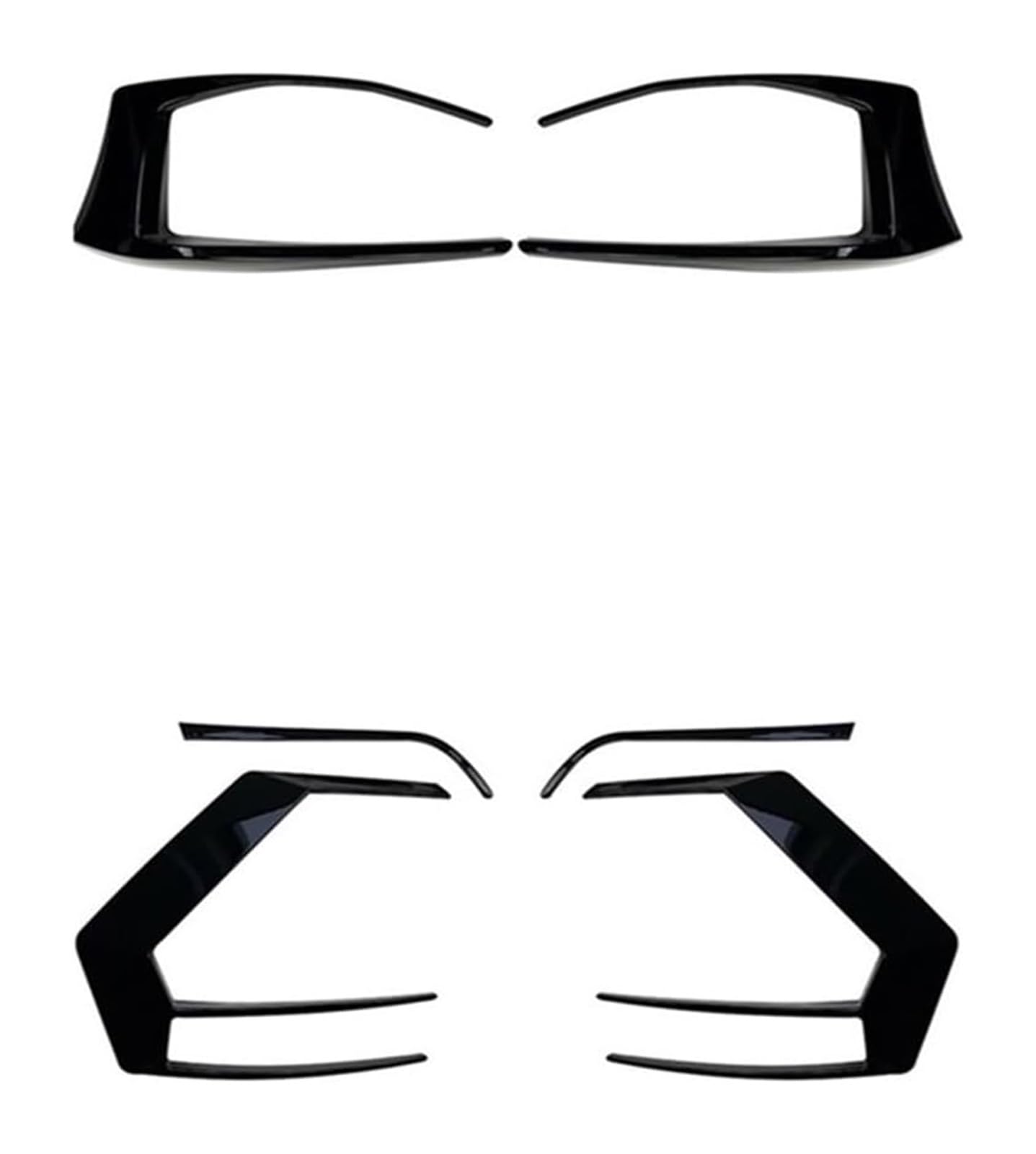 Heckspoiler Flügellippe Für VW Für G&olf 7 MK7 GTI R GTD R400 2012-2015 Hinten Stoßstange Air Vent Trim + Nebel Licht Abdeckung Schwanz Lampe Rahmen Spoiler Splitter(6pcs) von HCKCLMBMZW
