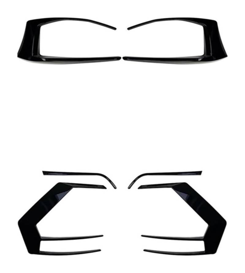 Heckspoiler Flügellippe Für VW Für G&olf 7 MK7 GTI R GTD R400 2012-2015 Hinten Stoßstange Air Vent Trim + Nebel Licht Abdeckung Schwanz Lampe Rahmen Spoiler Splitter(6pcs) von HCKCLMBMZW