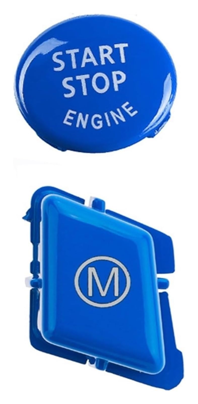Interieur Dekor Für 3er-Serie E90 E92 E93 M1 M2 M3 M4 M5 2007-2013 Auto-Lenkrad M Alphabet-Modus Start-Stopp-Motor-Taste(Blau) von HCKCLMBMZW