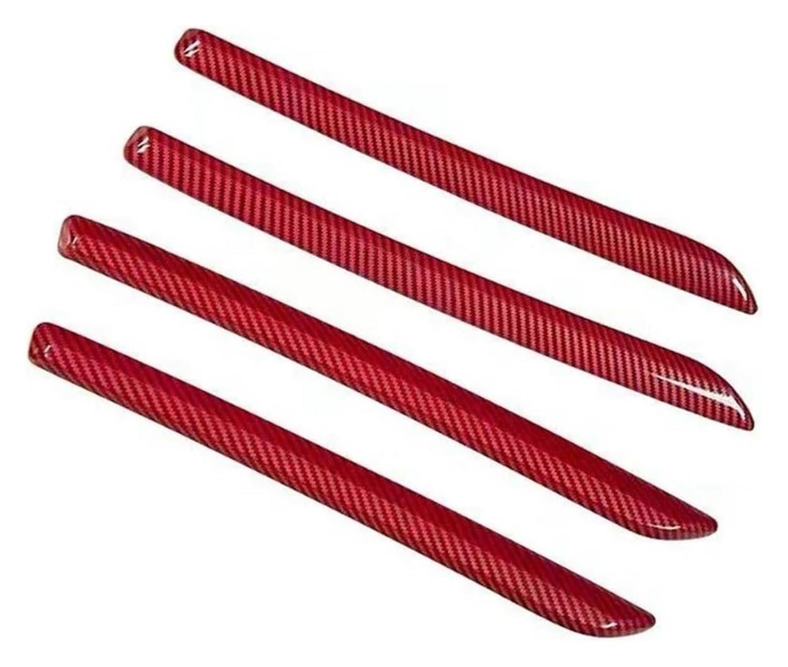 Interieur Dekor Für A3 8V S3 2014-2020 Mittelkonsole Armaturenbrett Zierleisten Autotür Dekoration Abdeckung Aufkleber(rot,4PCS Door) von HCKCLMBMZW