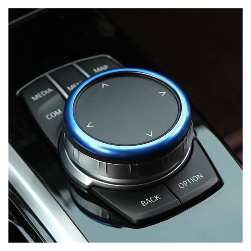 Interieur Dekor Für B&MW X3 X4 G01 G02 2018-2022 Auto Lenkrad Panel Logo Kreis Dekoration Abdeckung Trim Aufkleber(Blau) von HCKCLMBMZW