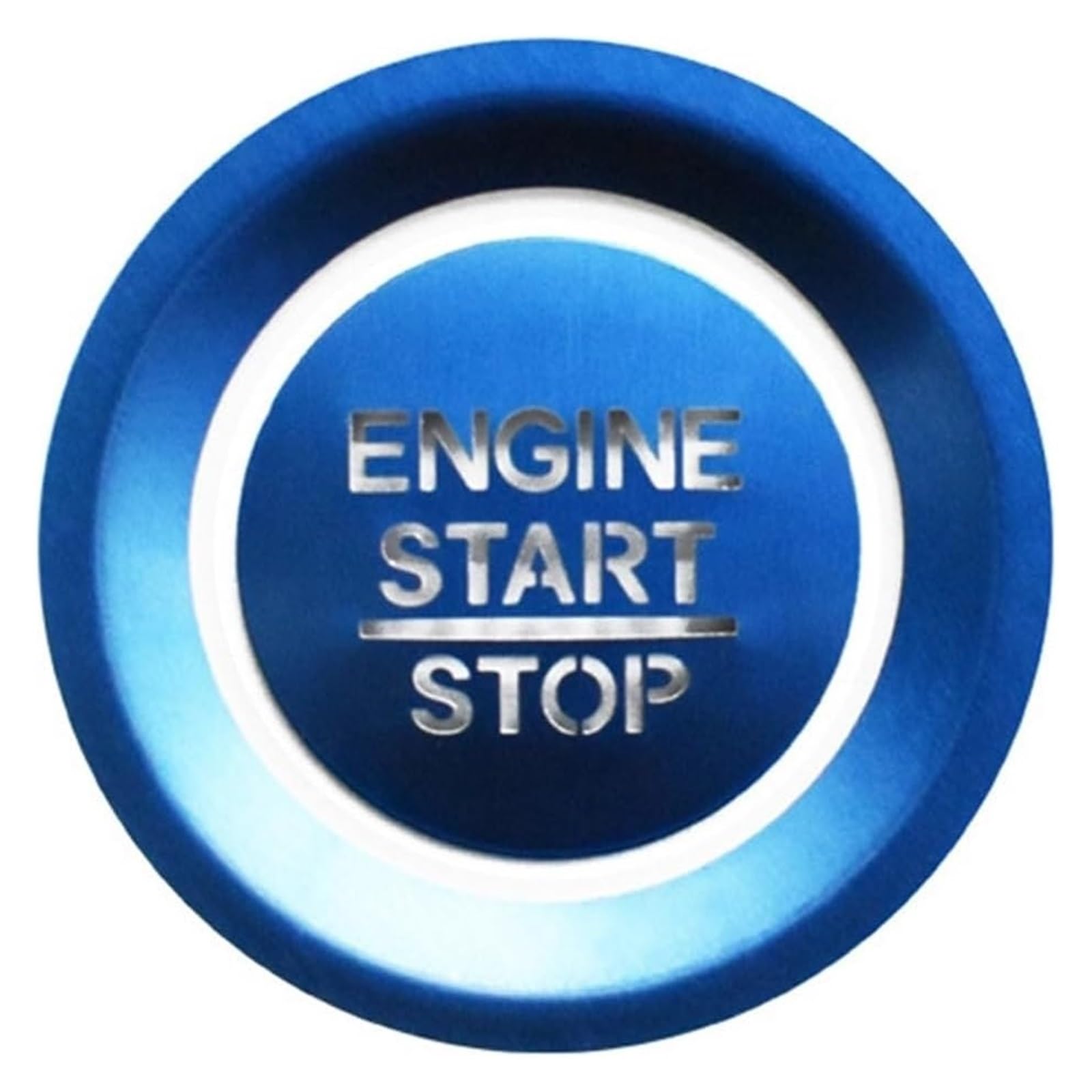 Interieur Dekor Für Civic 2016-2021 Autoaufkleber Auto Zündung Motor Start Stop Knopf Ringe Abdeckung Trim Autoinnenraum(Blau) von HCKCLMBMZW