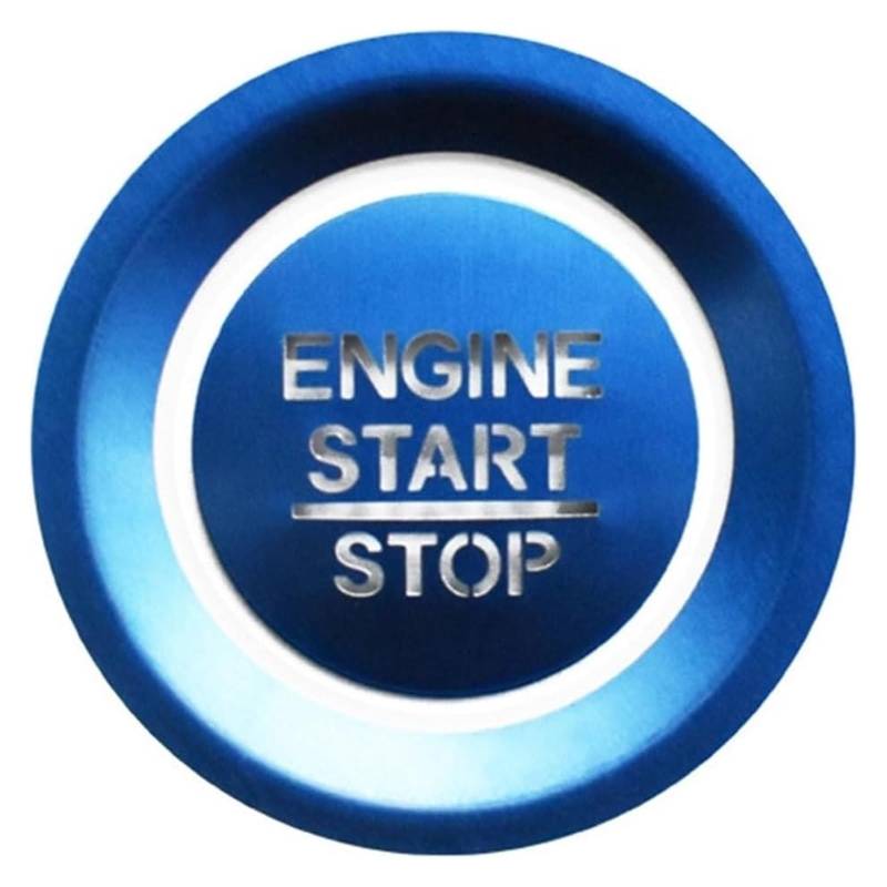 Interieur Dekor Für Civic 2016-2021 Autoaufkleber Auto Zündung Motor Start Stop Knopf Ringe Abdeckung Trim Autoinnenraum(Blau) von HCKCLMBMZW