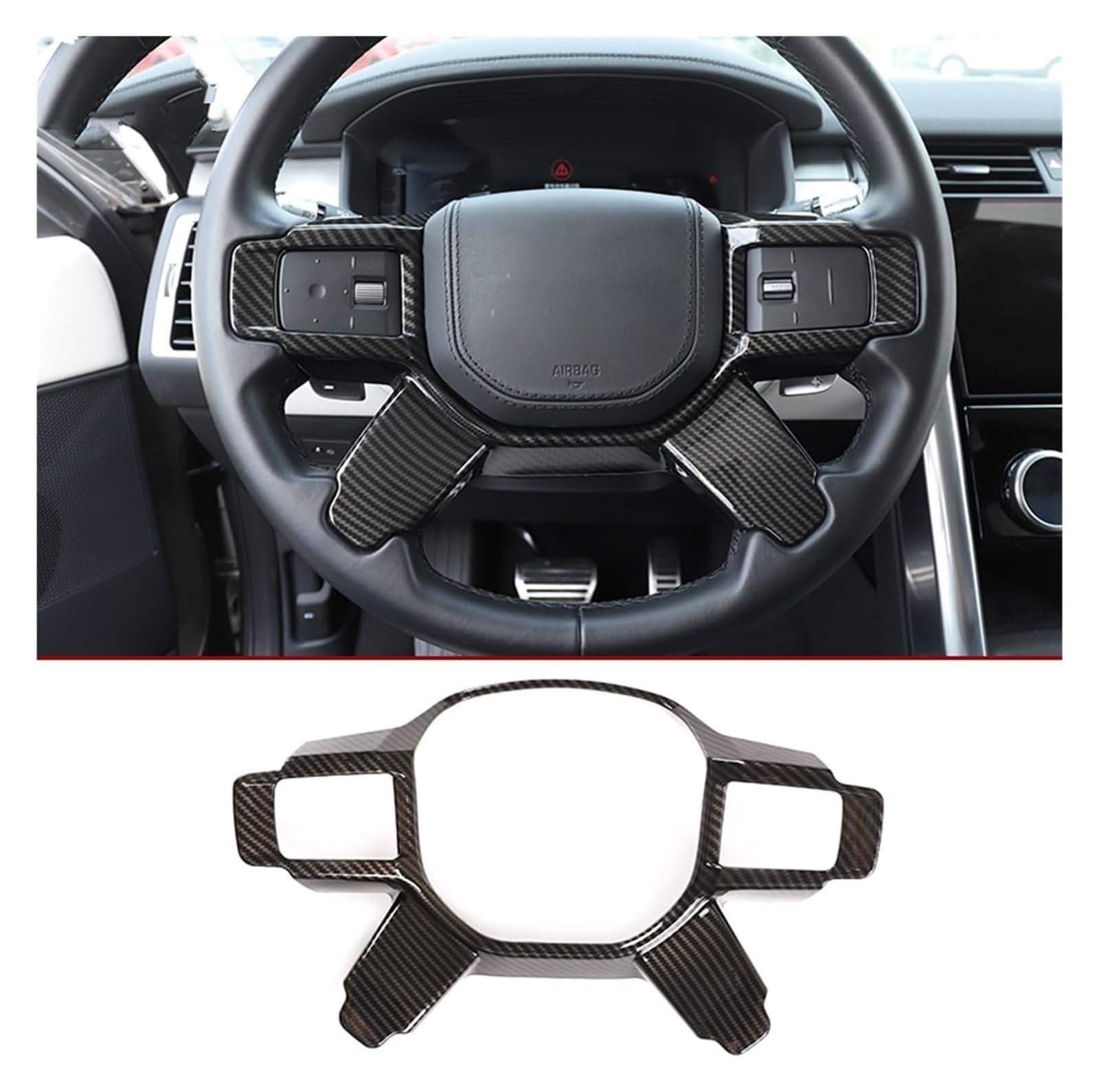 Interieur Dekor Für Discovery 5 2021-2023 Auto-Styling Lenkrad Dekorative Rahmenverkleidung Auto-Innenausstattung(B) von HCKCLMBMZW