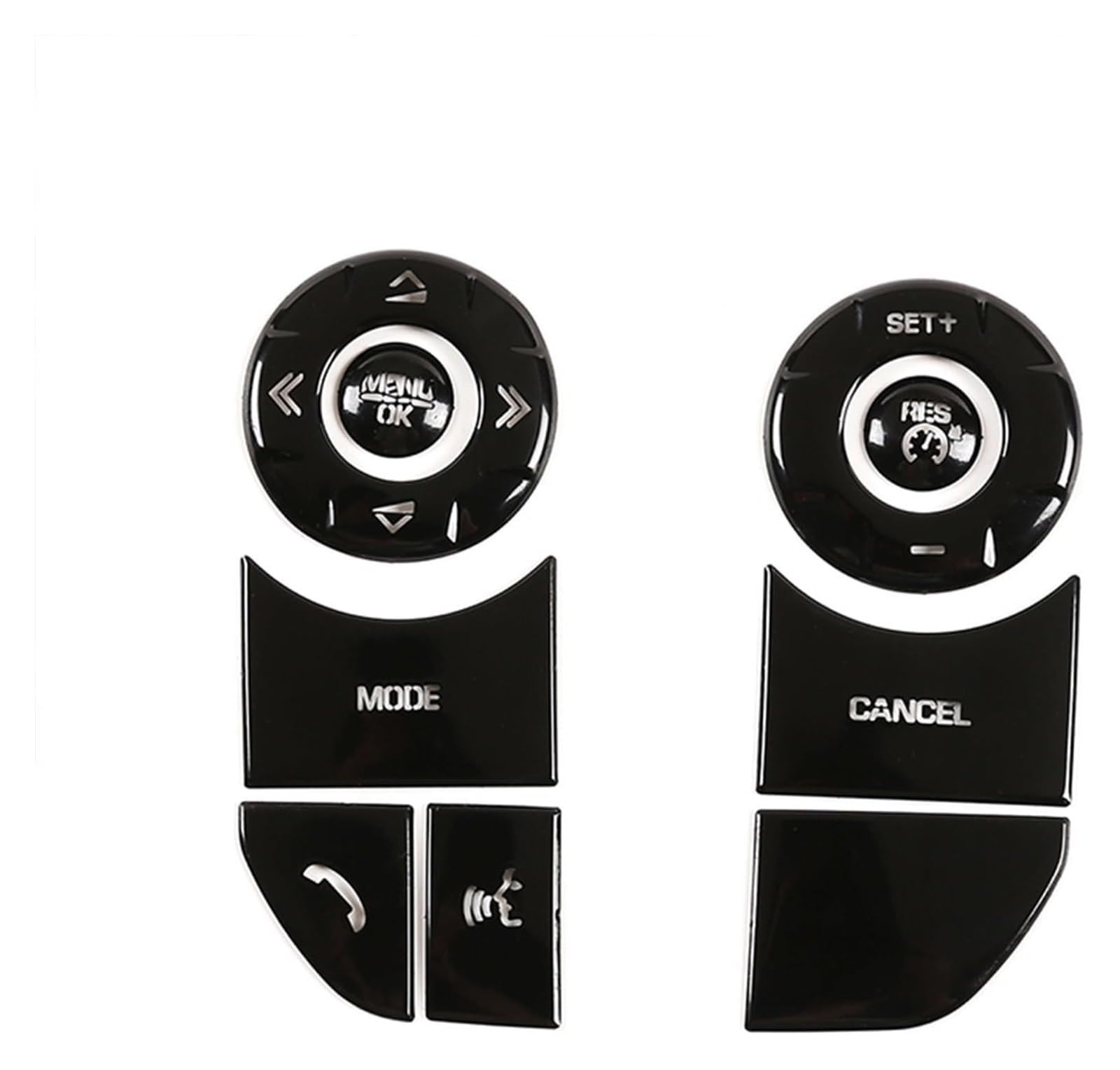 Interieur Dekor Für Discovery 5 LR5 Für Range Rover Sport Für Vogue Auto Lenkradknopfverkleidung Aufkleber Zubehör(Style B Black) von HCKCLMBMZW