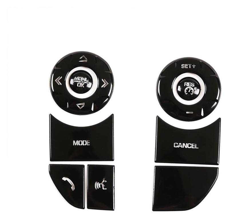 Interieur Dekor Für Discovery 5 LR5 Für Range Rover Sport Für Vogue Auto Lenkradknopfverkleidung Aufkleber Zubehör(Style B Black) von HCKCLMBMZW