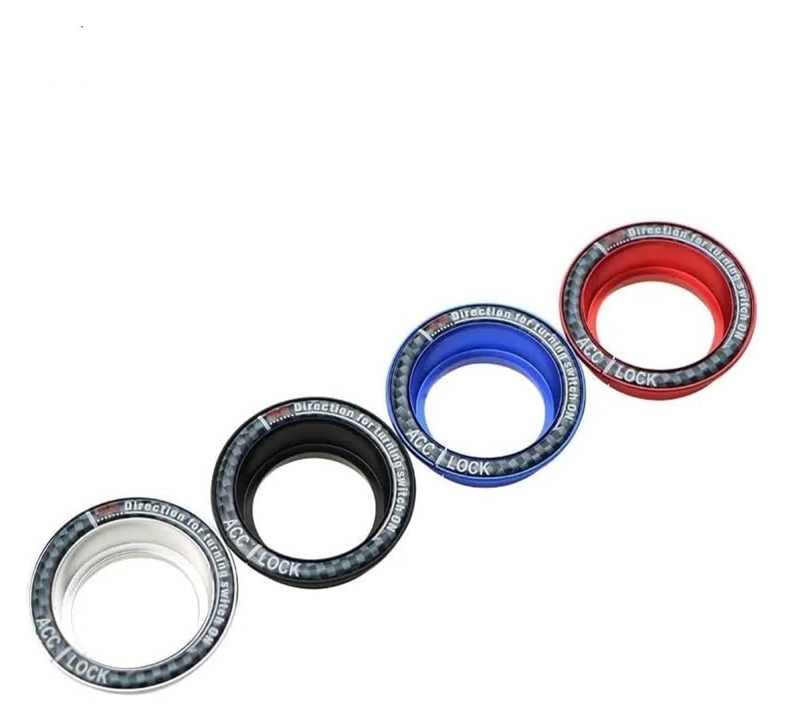 Interieur Dekor Für Focus 2 3 MK2 MK3 Für Kuga Für Escape Für Everest Für Mondeo Auto Zündschlüssel Ring Trim Schlüsselloch Kreis Aufkleber(Schwarz) von HCKCLMBMZW