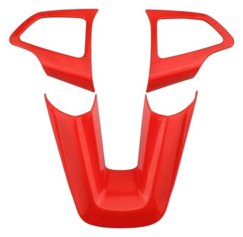 Interieur Dekor Für Focus 3 MK3 2015-2018 Auto-Stil Innenausstattung Lenkrad Coration Molding Rahmenabdeckung Trim Auto Innenraum Aufkleber(Common Red) von HCKCLMBMZW