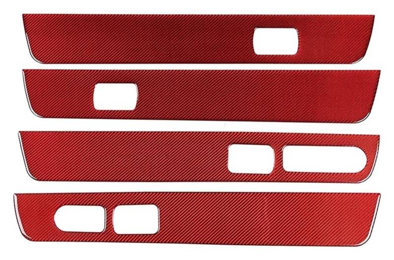Interieur Dekor Für Hummer H2 2003-2007 Auto Innen Tür Panel Trim Aufkleber Dekoration Zubehör(rot) von HCKCLMBMZW