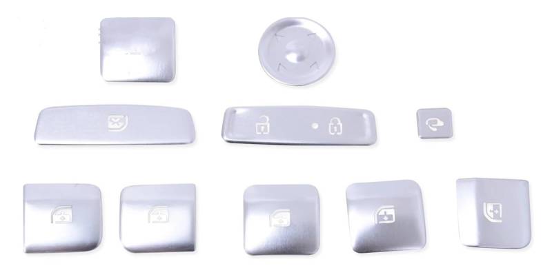 Interieur Dekor Für Hyundai Für Tucson NX4 2021-2024 Autotür Armlehne Fensterheber Schalter Knopfabdeckung Verkleidung Innenausstattung(Stainless Steel) von HCKCLMBMZW
