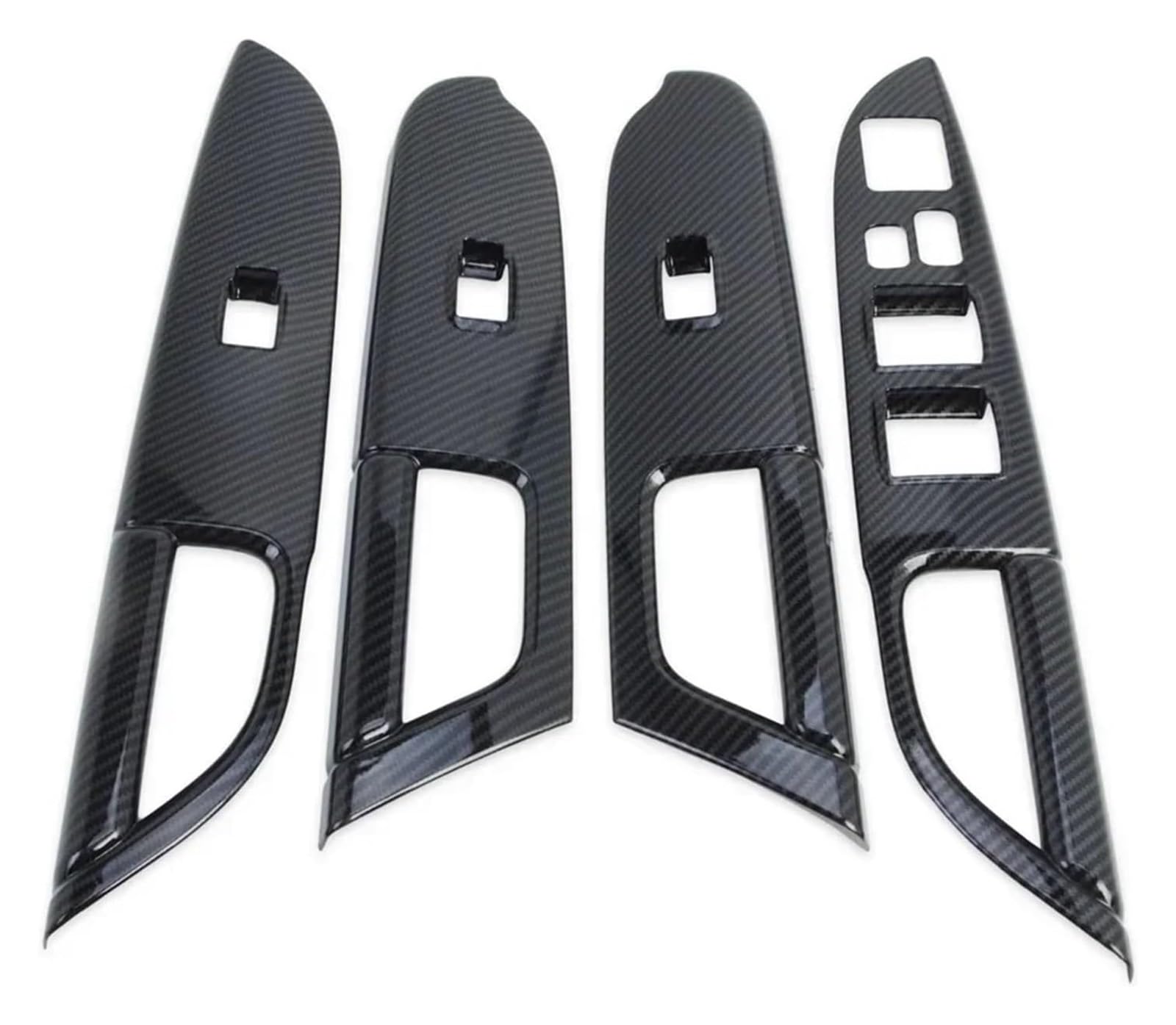 Interieur Dekor Für M&ITSUBISHI Für ASX 2011-2024 Auto-Innentür-Armlehne Fensterheber-Schalter Knopffeldabdeckung Verkleidung Innenausstattung(Carbon Fiber Color) von HCKCLMBMZW