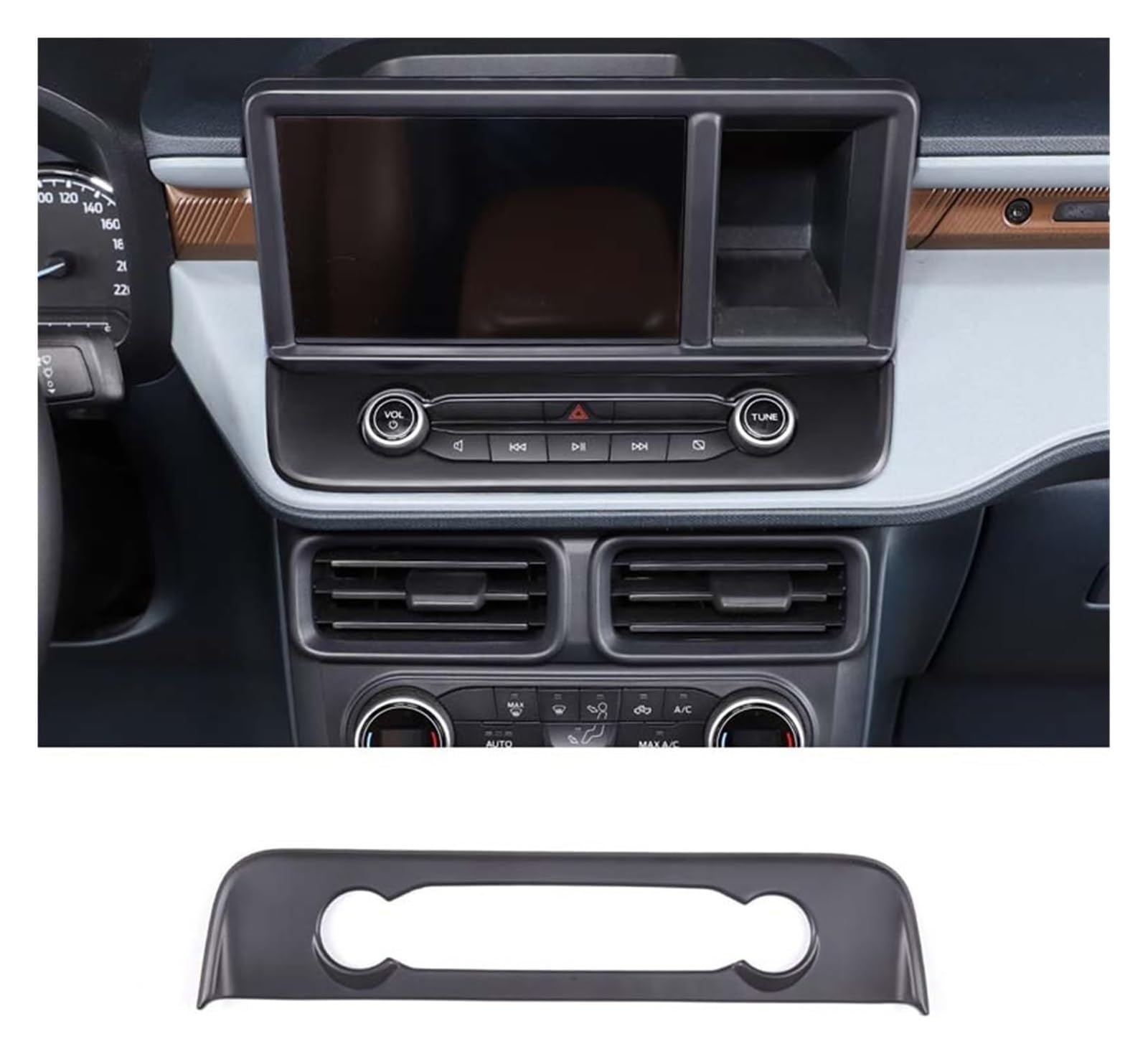 Interieur Dekor Für Maverick 2022 Auto-Styling Mittelkonsole Multimedia-Taste Rahmen Dekorativer Rahmen Aufkleber Verkleidung Innenausstattung(B) von HCKCLMBMZW