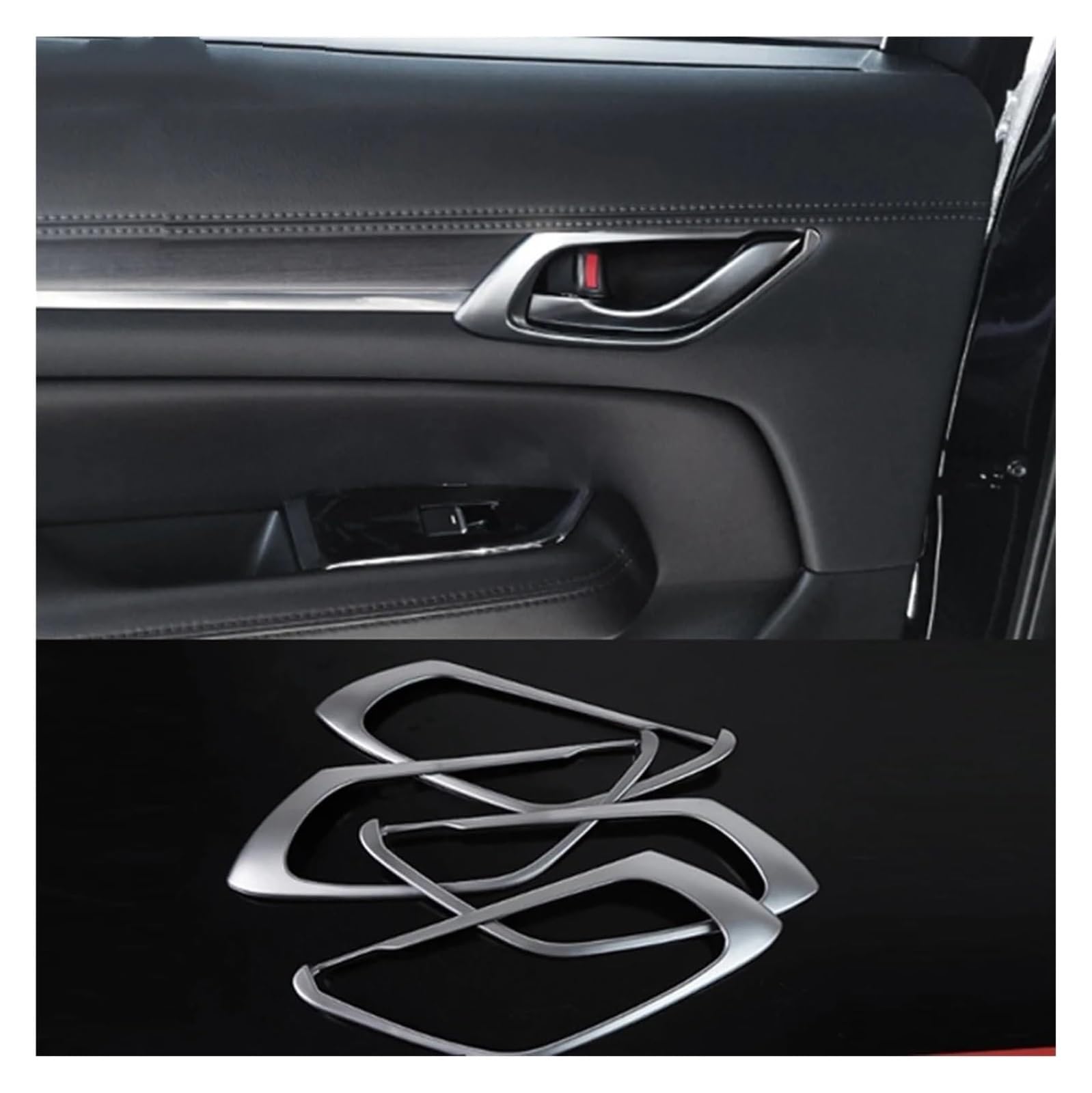 Interieur Dekor Für Mazda CX-5 KF CX-8 2017-2024 Auto Innen Innen Tür Griff Schüssel Abdeckung Trim Carbon Innen Tür Panel Borte(A) von HCKCLMBMZW