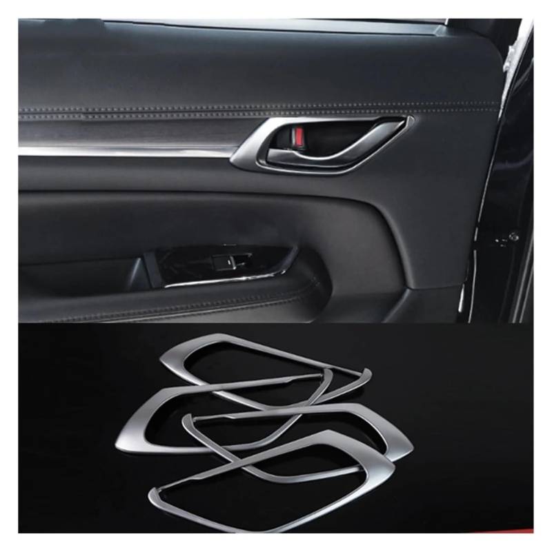 Interieur Dekor Für Mazda CX-5 KF CX-8 2017-2024 Auto Innen Innen Tür Griff Schüssel Abdeckung Trim Carbon Innen Tür Panel Borte(A) von HCKCLMBMZW