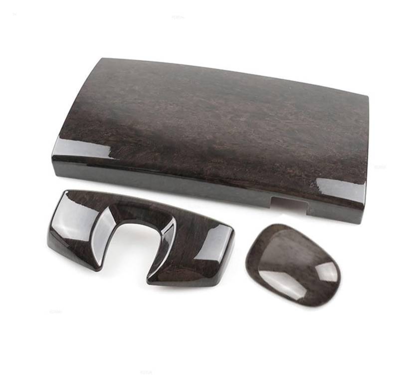 Interieur Dekor Für S-Klasse W221 2008-2012 Holzstruktur Mittelkonsole Armlehne Box Telefonabdeckung Wählscheibengehäuse(Black 3pcs) von HCKCLMBMZW