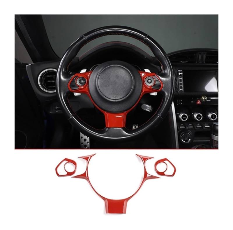 Interieur Dekor Für T&oyota 86 Für Subaru Für BRZ 2022 ABS Auto Lenkrad Knopf Dekoration Rahmen Aufkleber Trim Auto Innen Zubehör(F) von HCKCLMBMZW