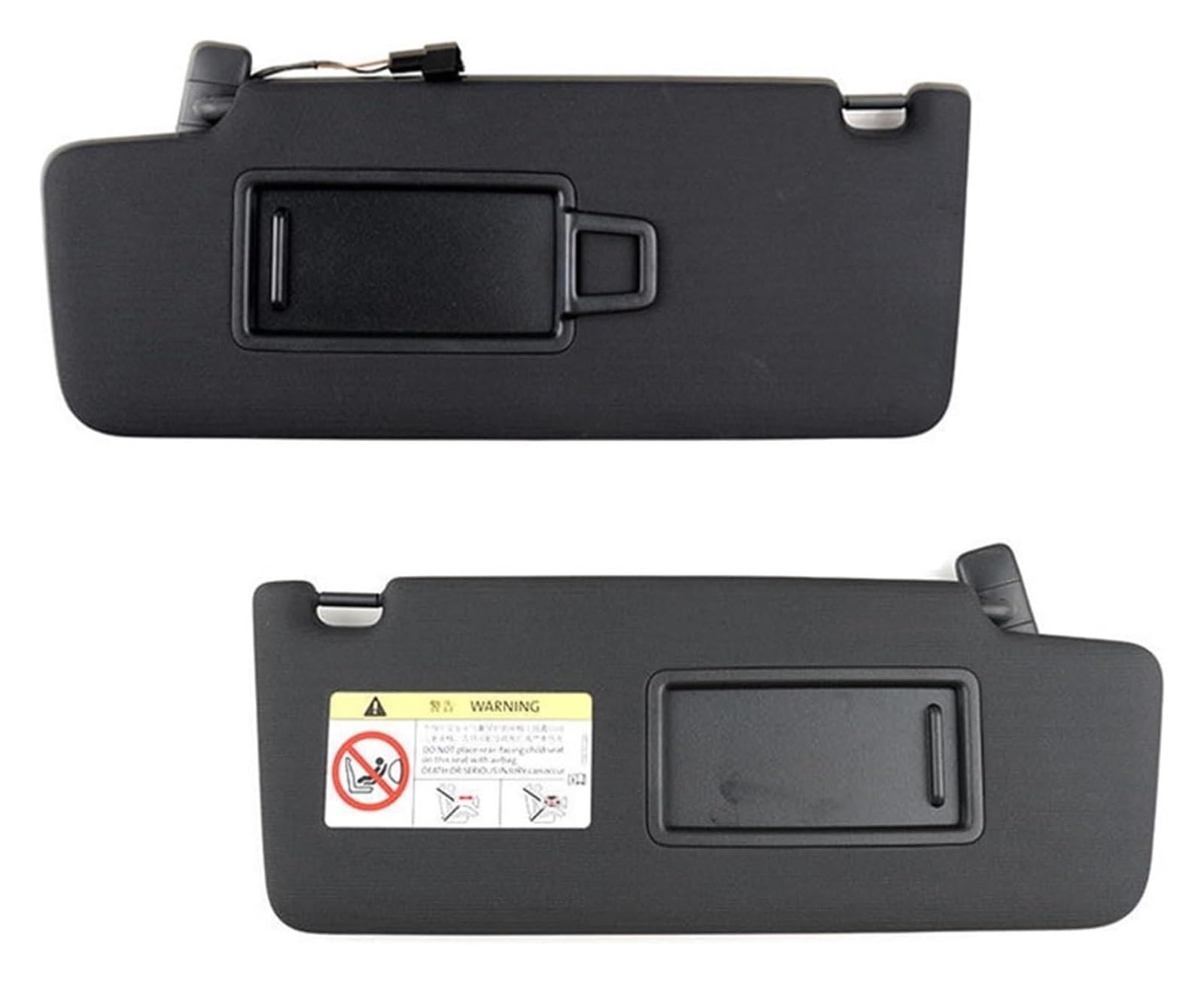 Interieur Dekor Für VW Für T&OURAN L 2017 Auto Innen Vorne Sonnenblende Panel Sonnenblende Mit Make-Up Spiegel 5TD857521 5TD857522(Schwarz) von HCKCLMBMZW