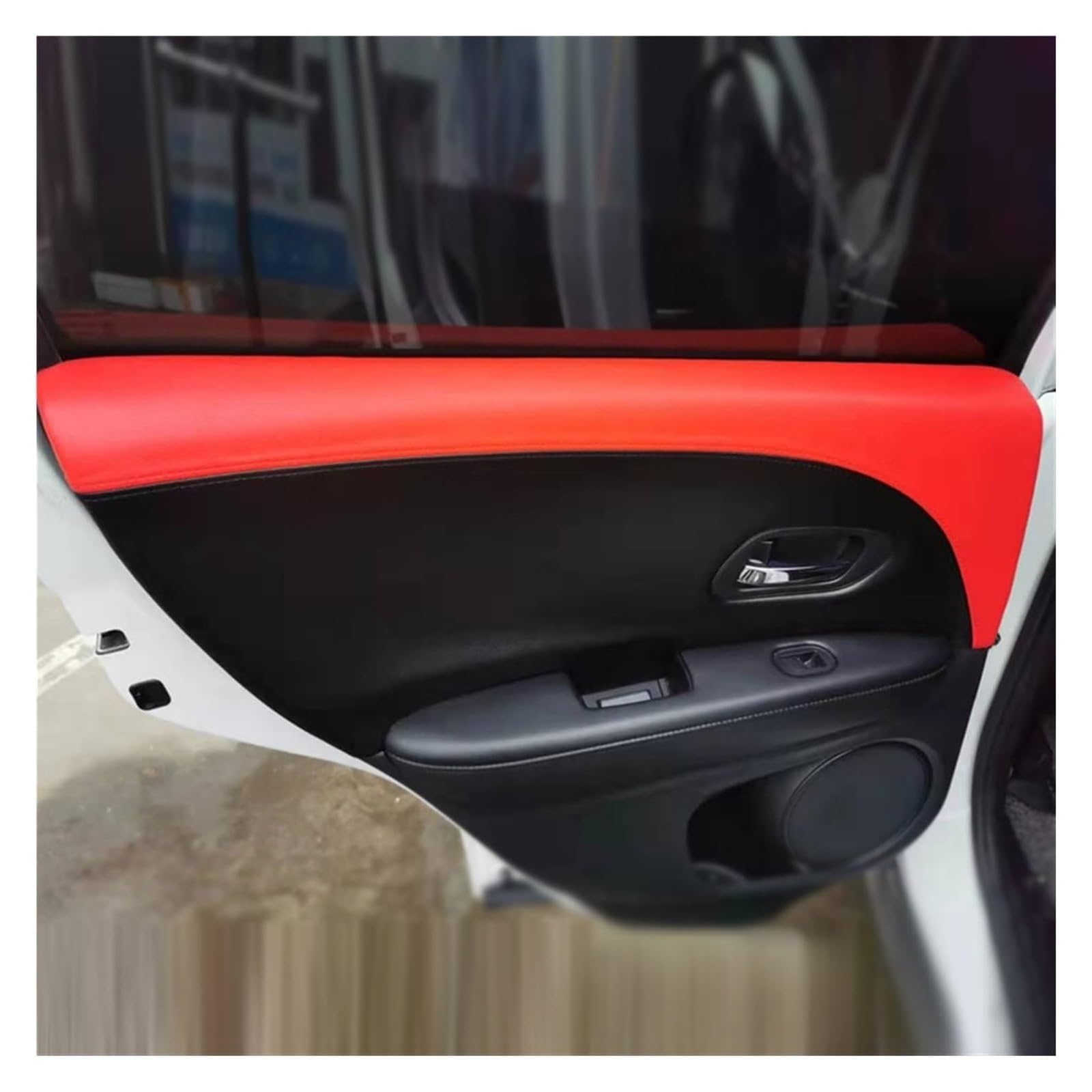 Interieur Dekor Für XRV Für Vezel Für H-RV Mikrofaser Leder Auto Vorne Hinten Tür Griff Panel Abdeckung Trim(Schwarz,4 doors) von HCKCLMBMZW