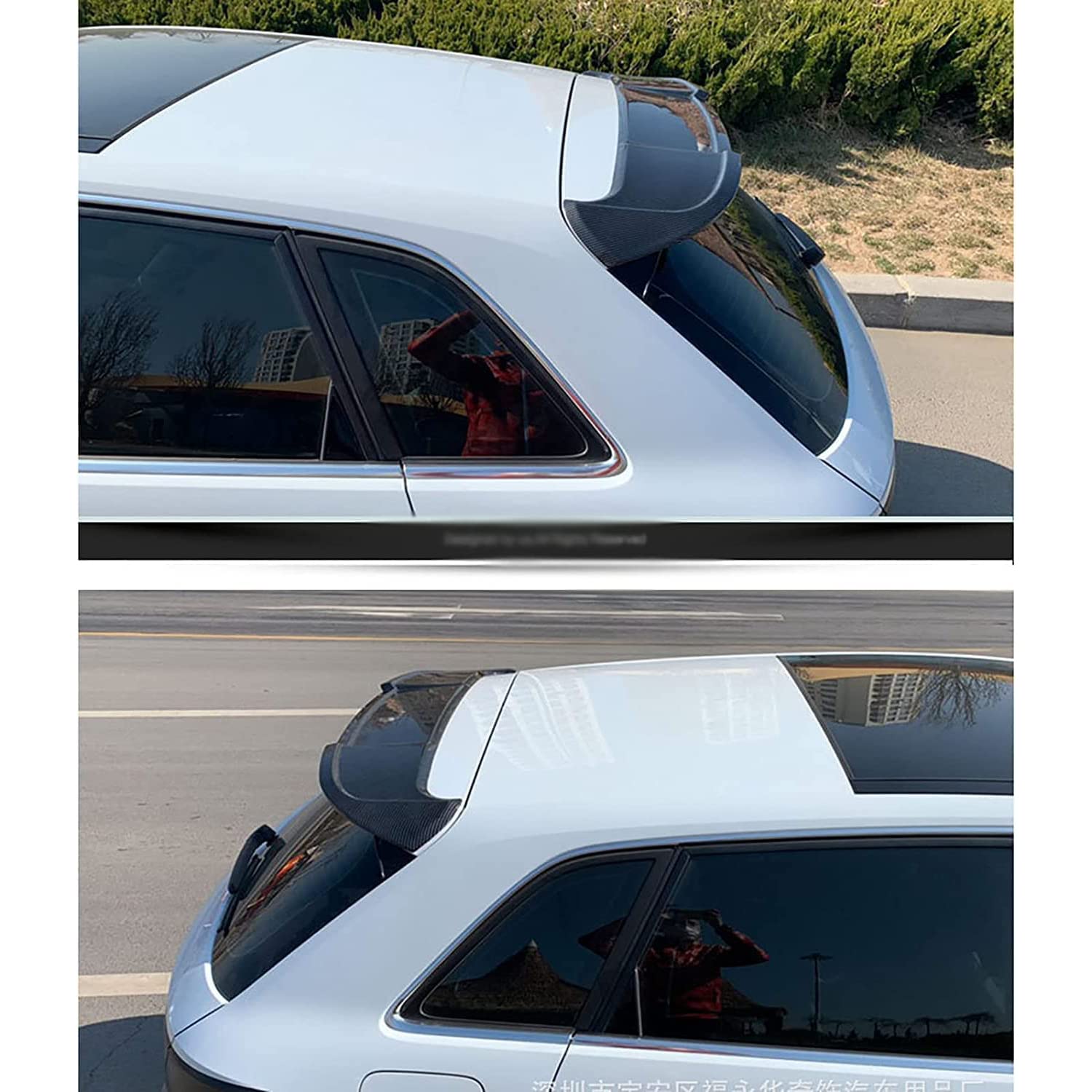 HCKOA Carbon-Fiber Heckspoiler StoßStange Spoiler Heckflügel Auto Modifikation Styling Zubehör, für Audi a4 b8 2009-2016 von HCKOA