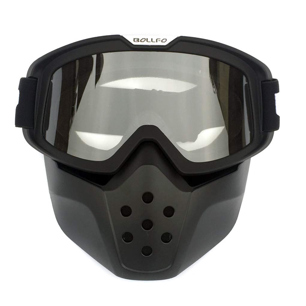 HCMAX Motorrad Brille Mit Abnehmbarer Gesichtsmaske Helm Nebelfest Winddicht Reiten Sonnenbrille HCMAX Motorrad Brille Mit Abnehmbarer Gesichtsmaske Helm Nebelfest Winddicht Reiten Sonnenbrille von HCMAX