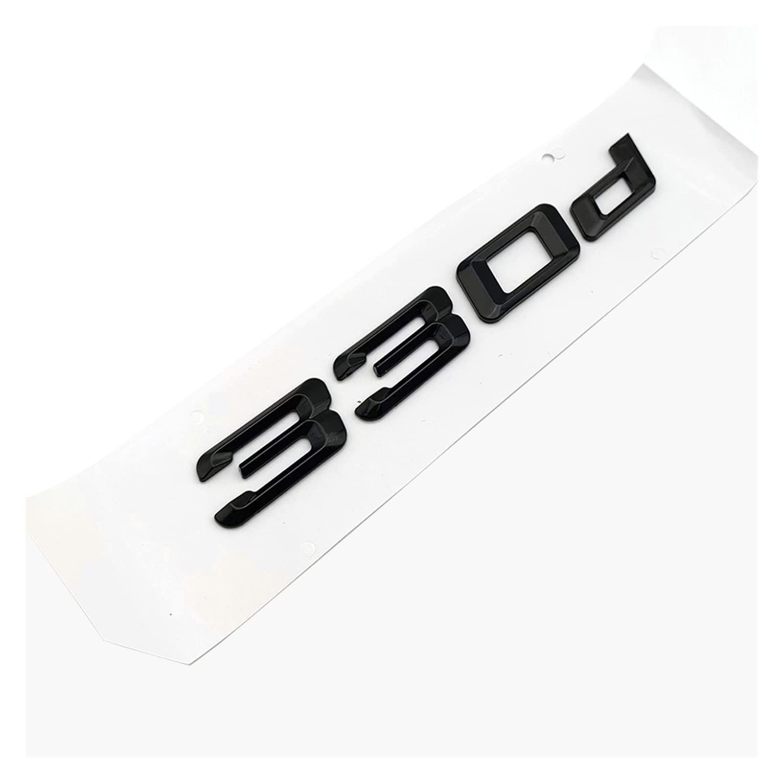 HCZION 3D ABS Chrom Buchstaben schwarz Auto Kofferraum Abzeichen Aufkleber Emblem 330i 330d Logo passend for BMW E46 E90 E91 E30 F30 Autozubehör Auto Emblem Briefe (Color : 330d Glossy Black) von HCZION