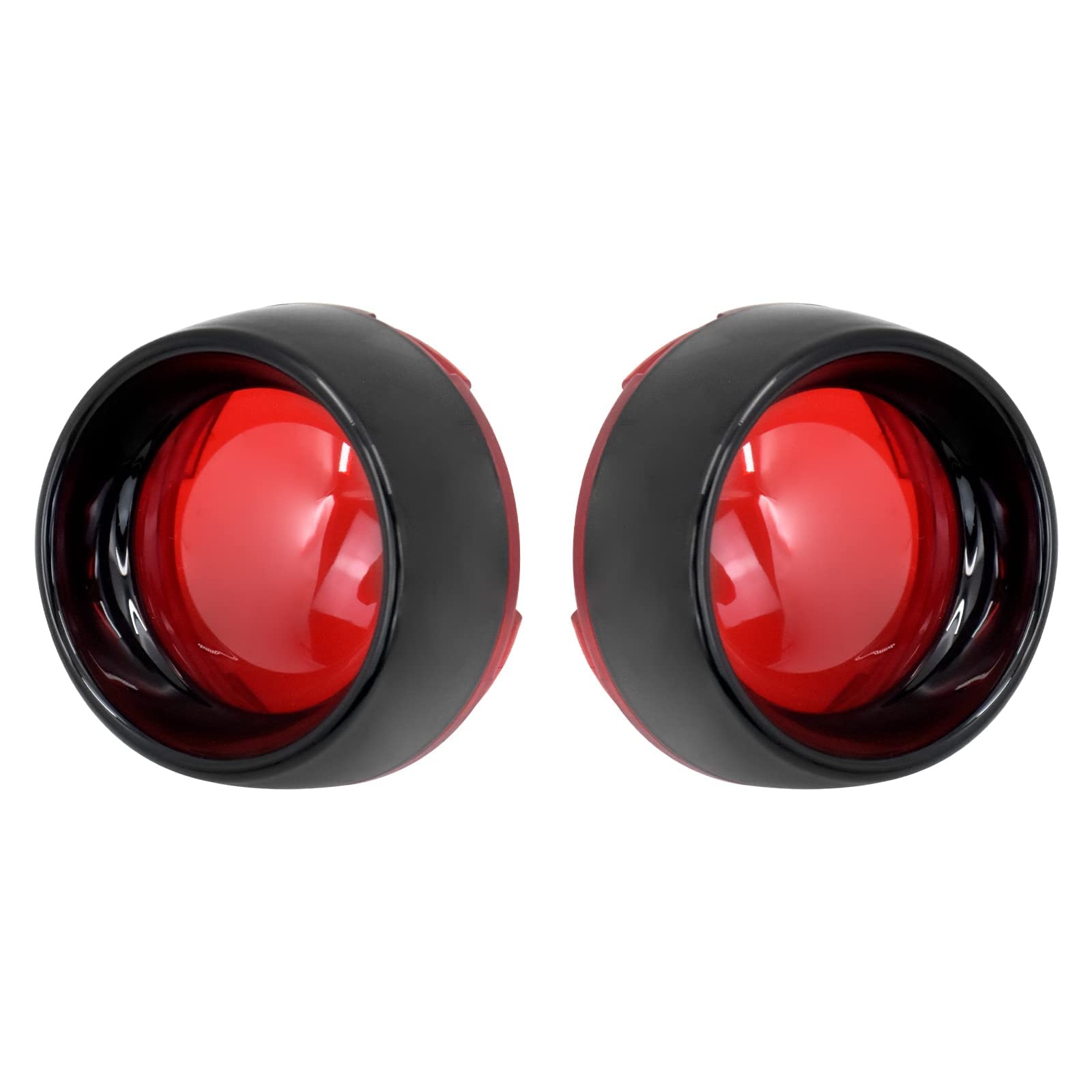 HCmotorku Motorrad-Blinker-Licht-Objektivabdeckung, Bullet-Blende, passend für Harley Touring Road King Street Glide Sportster Softail Dyna 2000–2023, 2 Stück, helles Schwarz und Rot HCmotorku Motorrad-Blinker-Licht-Objektivabdeckung, Bullet-Blende, passend für Harley Touring Road King Street Glide Sportster Softail Dyna 2000–2023, 2 Stück, helles Schwarz und Rot von HCmotorku