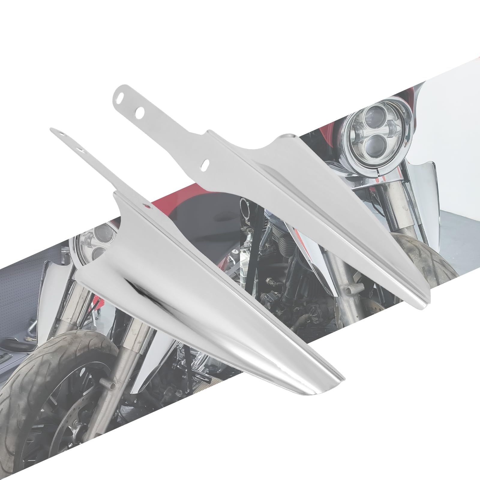 HCmotorku Motorrad Gabelhalterung Windabweiser passend für Harley Road King Street Glide Electra Glide FLHT FLHR FLHX 1995-2022 Chrom HCmotorku Motorrad Gabelhalterung Windabweiser passend für Harley Road King Street Glide Electra Glide FLHT FLHR FLHX 1995-2022 Chrom von HCmotorku