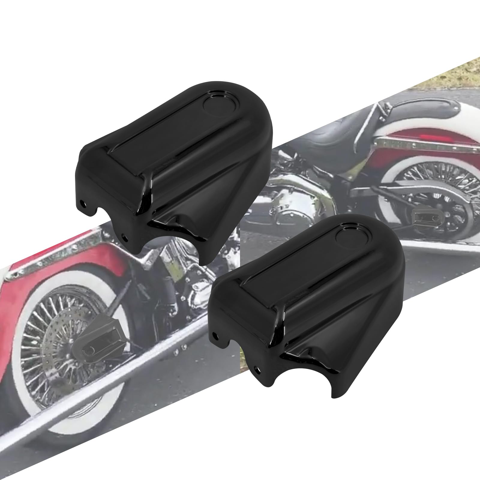 HCmotorku Motorrad Hinterachse Mutter Abdeckungen Kappe passend für Harley Softail Slim FLS Deluxe FLSTN FXSTB 2008-2017 schwarz HCmotorku Motorrad Hinterachse Mutter Abdeckungen Kappe passend für Harley Softail Slim FLS Deluxe FLSTN FXSTB 2008-2017 schwarz von HCmotorku