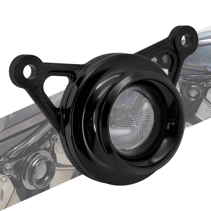 HCmotorku Motorrad Luftreiniger CNC Lufteinlass Filter Abdeckungen Velocity Kit Fit für Harley Sportster Nightster RH 975 RH975S Special 2022 2023 2024 Schwarz Aluminium von HCmotorku