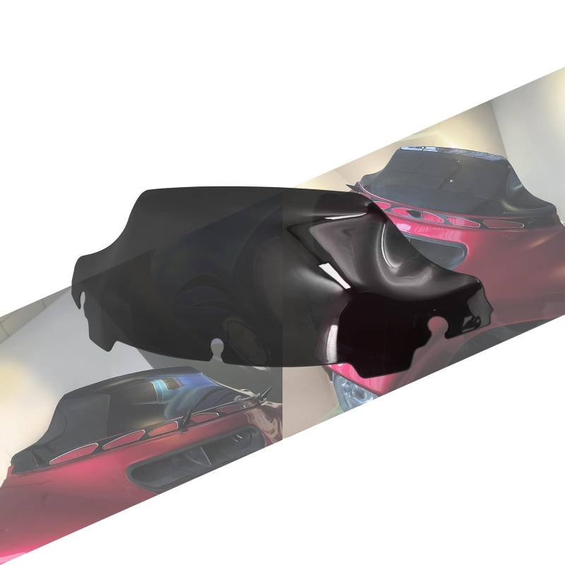 HCmotorku Motorrad-Windschutzscheibe, 17,3 cm, Schwarz, Modern, Passend für Harley Touring 2014-2024 von HCmotorku