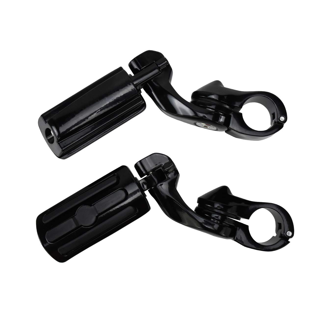HDBUBALUS Adjustable Highway Pegs Short Angled Mount Foot Pegs Fit for Harley Electra Road King Street Glide 1 14" 32mm Engine Guard Bars von HDBUBALUS