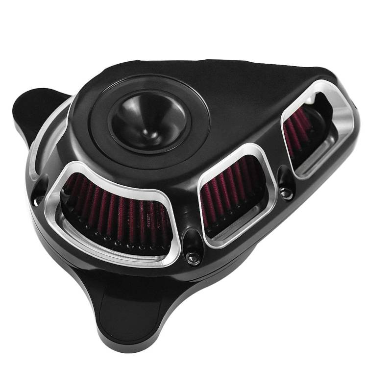 HDBUBALUS CNC Air Cleaner Air Filter Intake System Fit for Harley Sportster Touring Street Glide Road King 08-up von HDBUBALUS