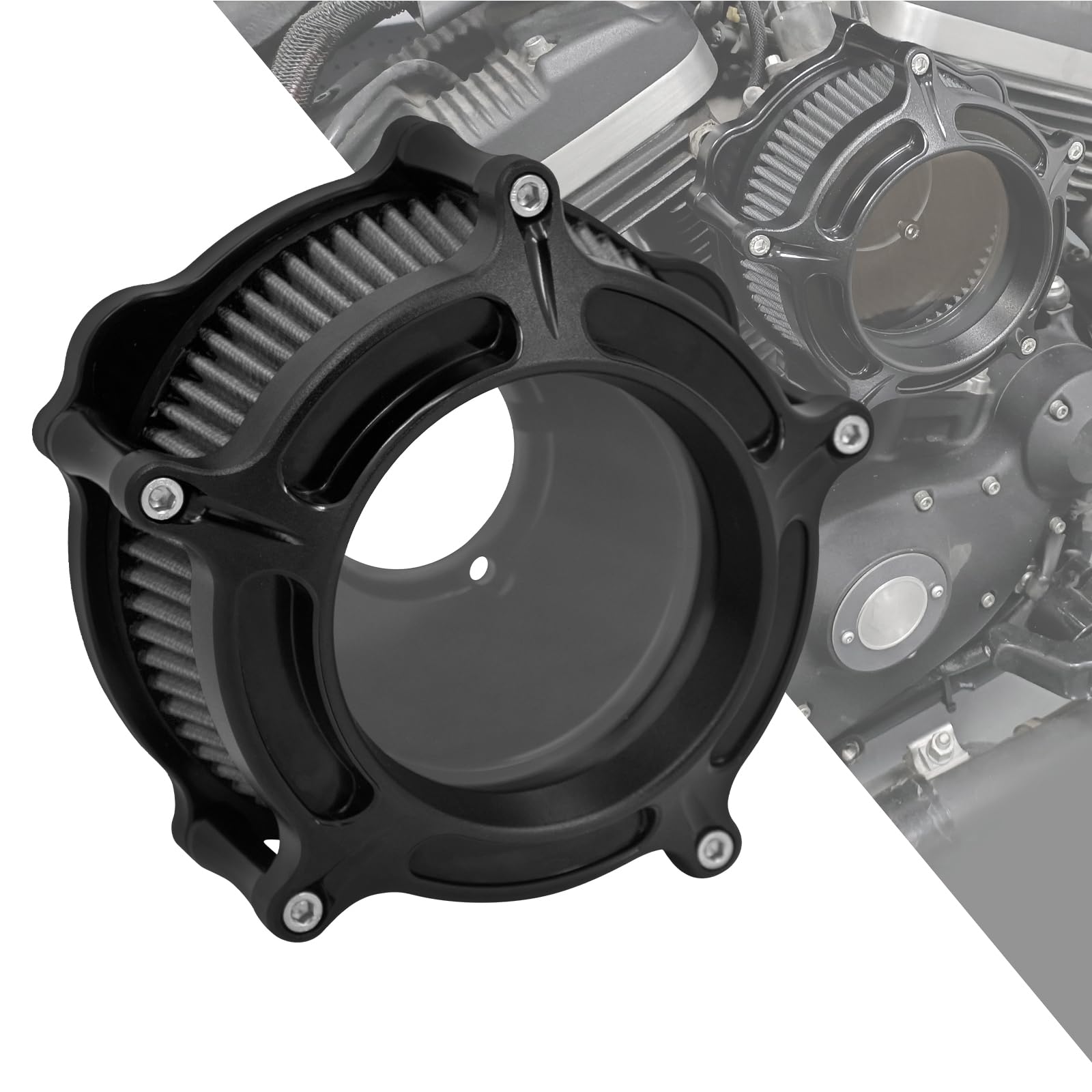 HDBUBALUS Motorcycle CNC Air Filter Air Cleaner Intake System Cleaner Fit for Harley Sportster 883 1200 48 72 Roadster 2004-2019 HDBUBALUS Motorcycle CNC Air Filter Air Cleaner Intake System Cleaner Fit for Harley Sportster 883 1200 48 72 Roadster 2004-2019 von HDBUBALUS