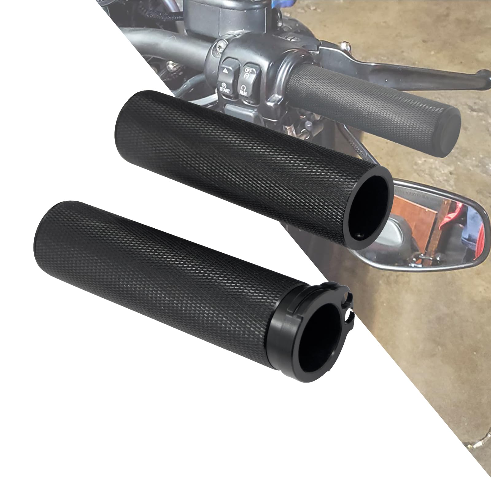 HDBUBALUS Motorrad 2,5 cm Lenkergriff für Harley Touring Sportster Dyna Softail V-Rod HDBUBALUS Motorrad 2,5 cm Lenkergriff für Harley Touring Sportster Dyna Softail V-Rod von HDBUBALUS
