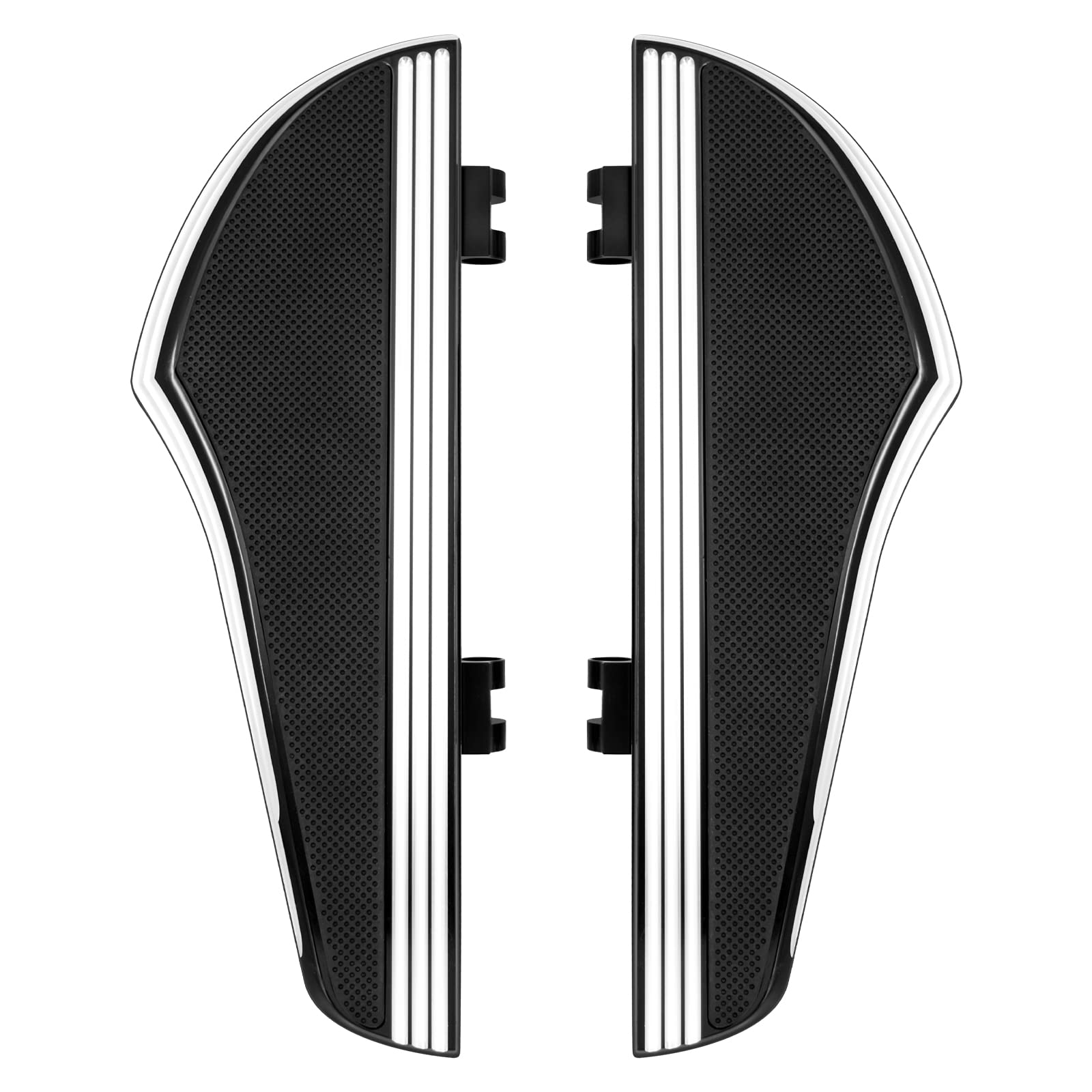 HDBUBALUS Motorrad CNC Driver Fußteil Fußbrett für Harley Touring FLHR 94-17 FLST 86-17 FLD 12-17, Schwarz & Chrom HDBUBALUS Motorrad CNC Driver Fußteil Fußbrett für Harley Touring FLHR 94-17 FLST 86-17 FLD 12-17, Schwarz & Chrom von HDBUBALUS