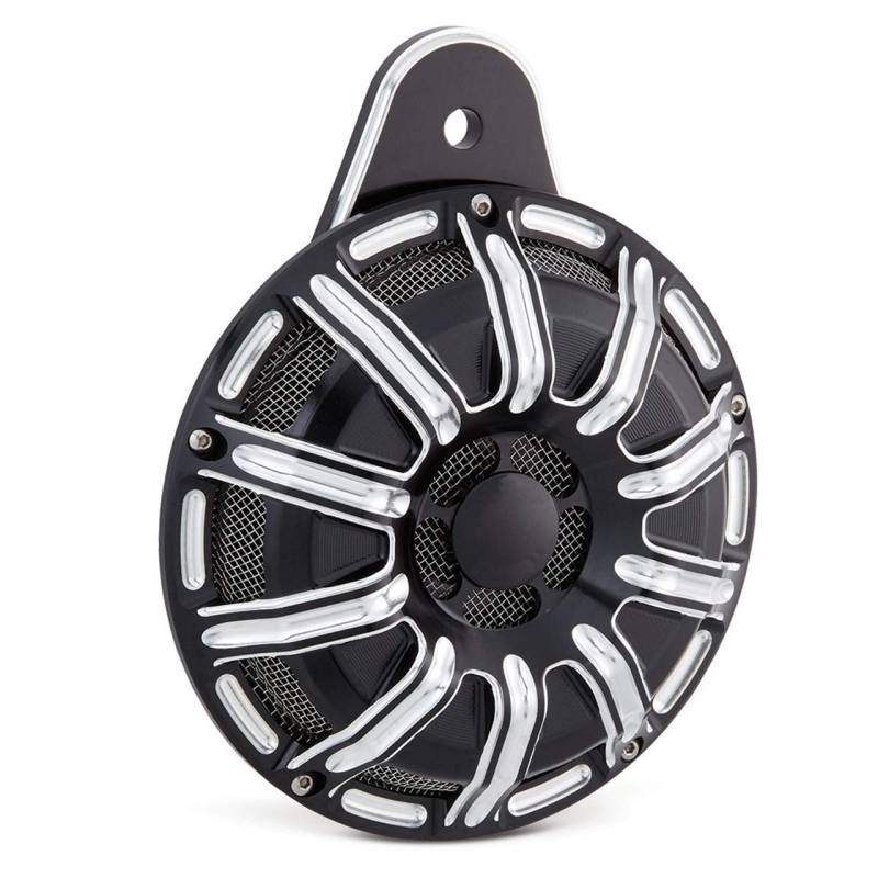 HDBUBALUS Motorrad CNC Horn Abdeckung Fit für Harley 1991-2017 Big Twin Schwarz von HDBUBALUS