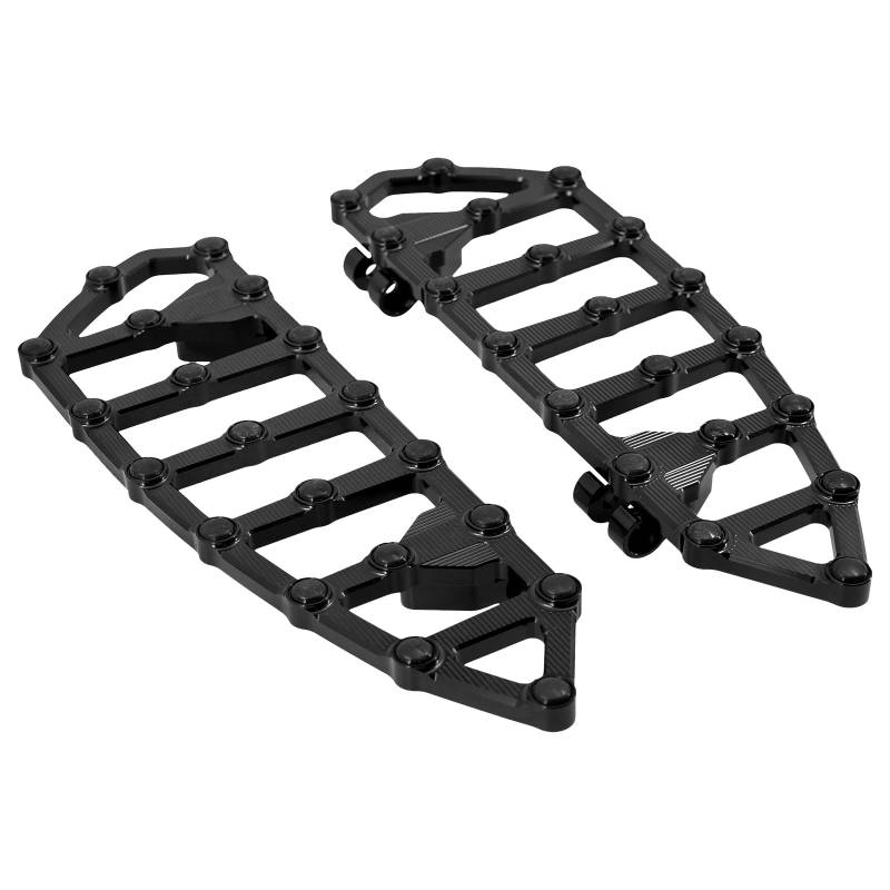 HDBUBALUS Motorrad Front Rider Floorboards Floorboard Driver Trittbretter Fahrer Fußrasten Bretter Gestreckt Fußstützen Fit Für Harley Softail FL Touring Trike 1986-up Schwarz von HDBUBALUS