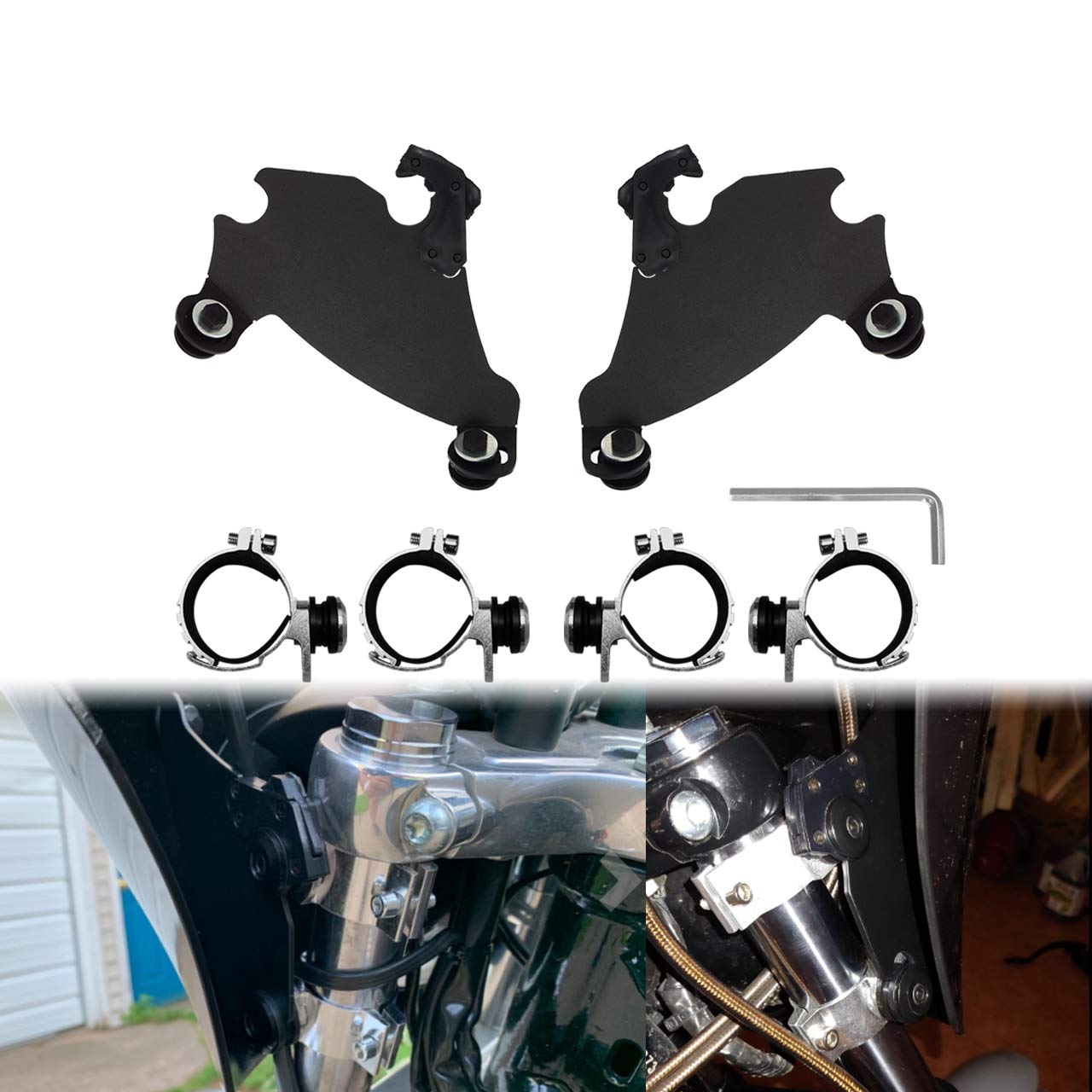 HDBUBALUS Scheinwerfer Gauntlet Verkleidung Trigger Lock Mounts 39mm für Harley Sportster 1200 883 88-2017 XL von HDBUBALUS