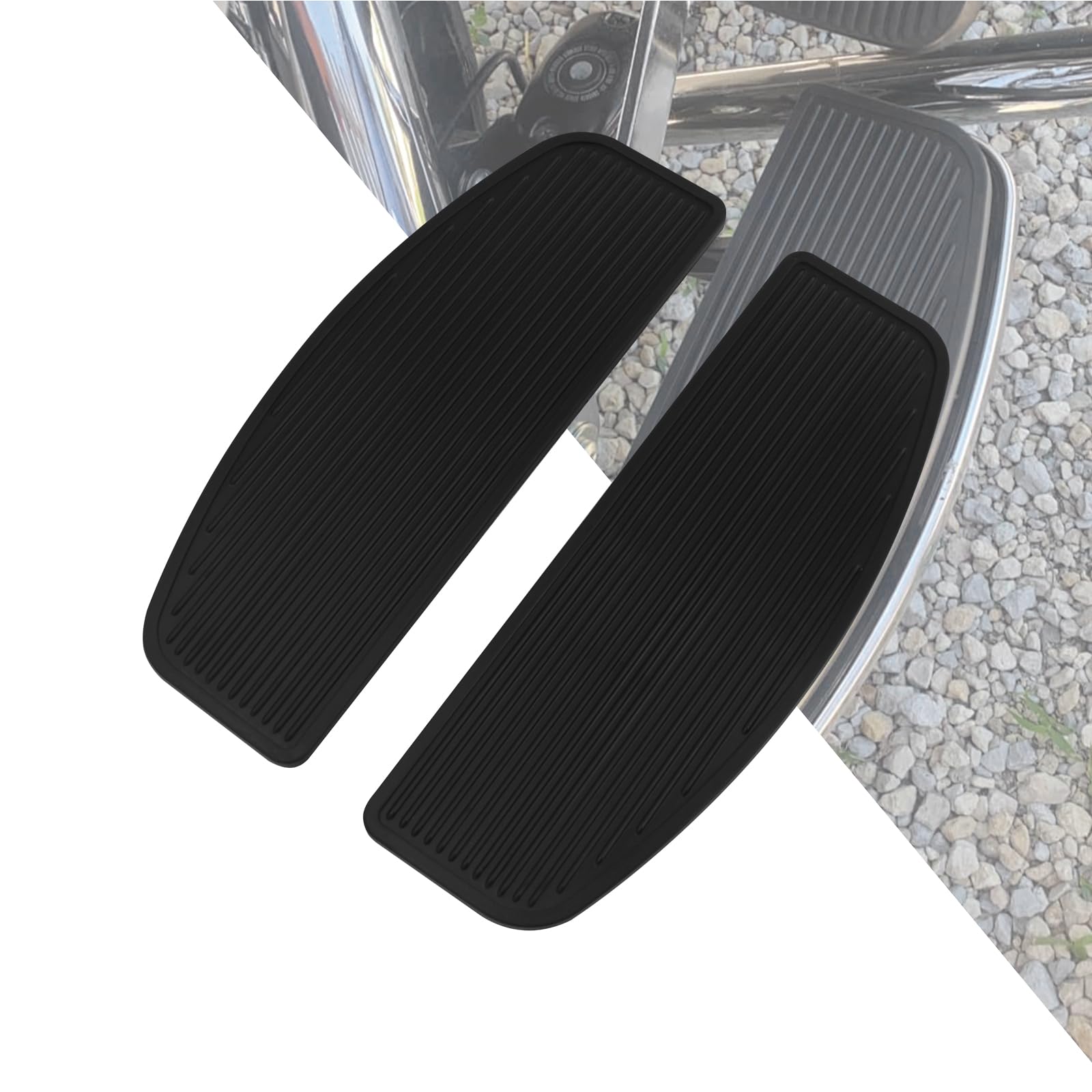 HDBUBALUS Vorderer Gummi-Fußbrett mit Fußteil und Fußstütze, passend für Harley Touring Electra Road Glide Softail Road King HDBUBALUS Vorderer Gummi-Fußbrett mit Fußteil und Fußstütze, passend für Harley Touring Electra Road Glide Softail Road King von HDBUBALUS