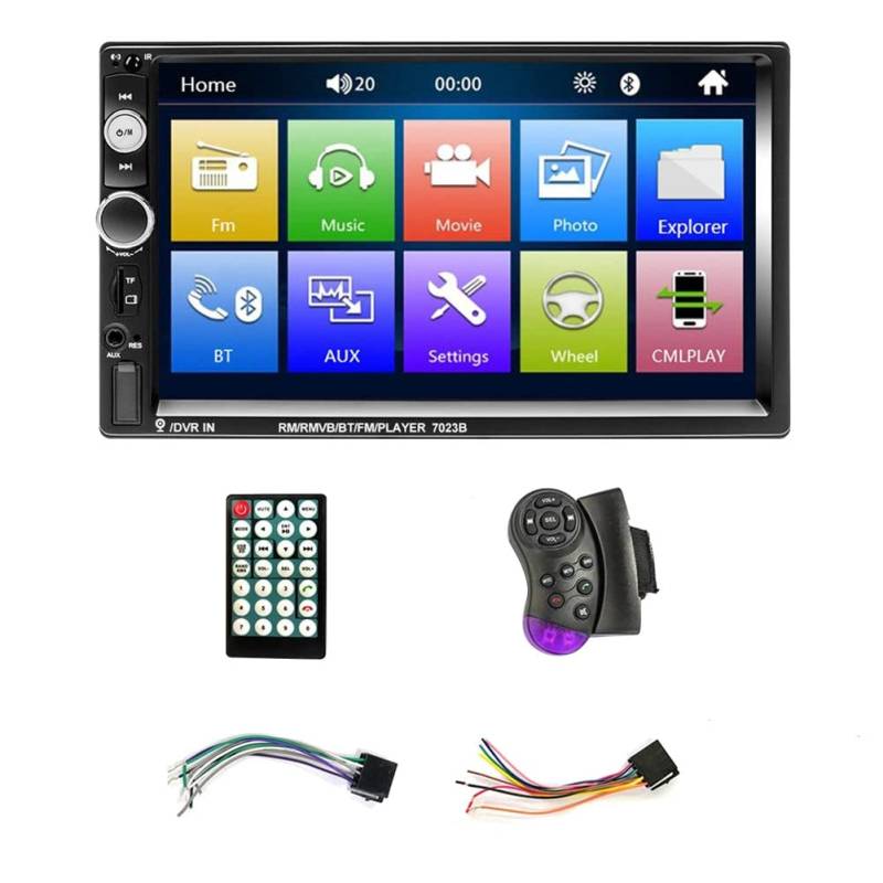 HDLIV 7 Zoll Doppel Din Auto Stereo Audio Bluetooth MP5 Player USB FM Multimedia Radio UnterstüTzung Handy Phone Synchronisation von HDLIV