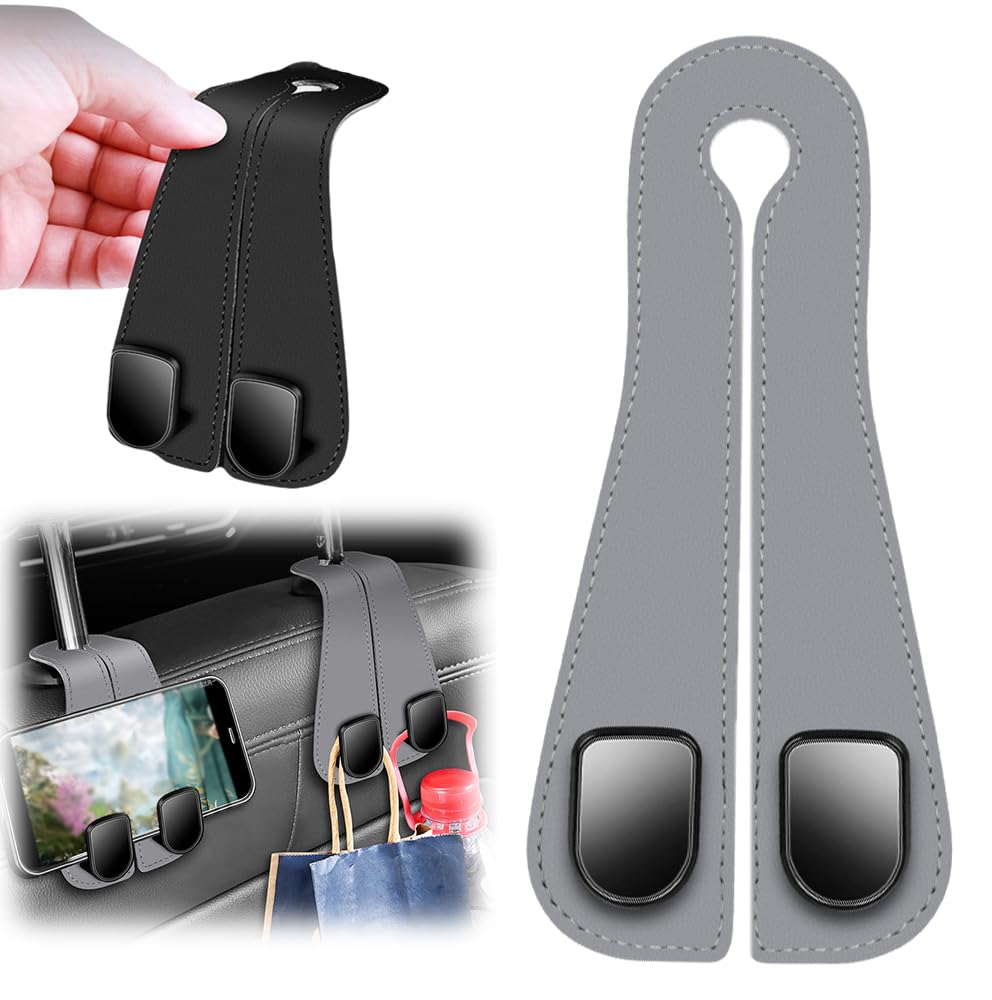 2er-Pack Haken for die Kopfstütze im Auto – Robuster Organizer for die Rückenlehne, multifunktionaler Aufbewahrungsbügel mit Getränkehalter(#4) von HDSDVNON