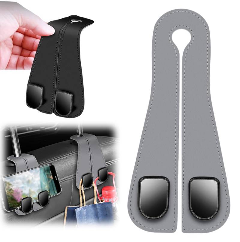 2er-Pack Haken for die Kopfstütze im Auto – Robuster Organizer for die Rückenlehne, multifunktionaler Aufbewahrungsbügel mit Getränkehalter(#4) von HDSDVNON