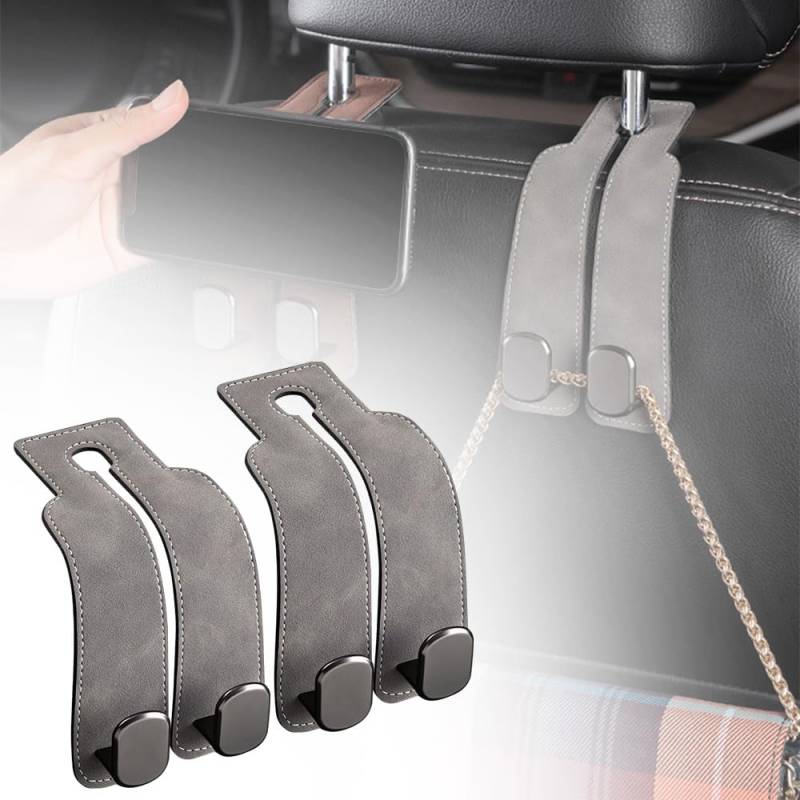 Autositz-Rückenlehnen-Organizer mit rutschfesten Haken und multifunktionaler Aufbewahrung | Universeller Fahrzeug-Organizer(2PCS-Gray) von HDSDVNON