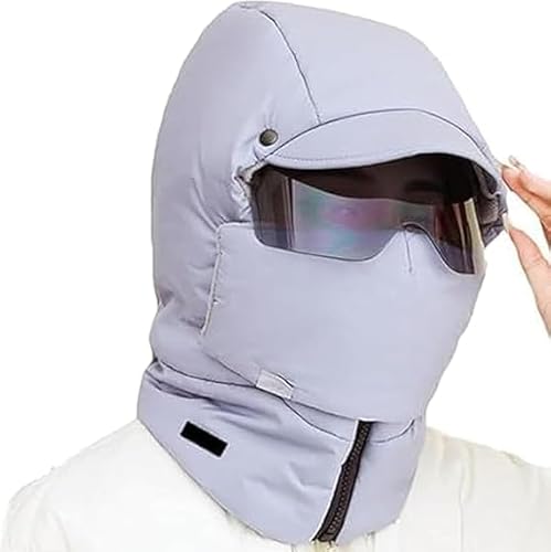 HDSDVNON Atmungsaktive Thermo-Vollgesichtsmaske – Winddichte Sturmhaube For Den Winter Und Frühling Mit Feuchtigkeitsableitendem Futter(Blue,1 Count (Pack of 1)) von HDSDVNON