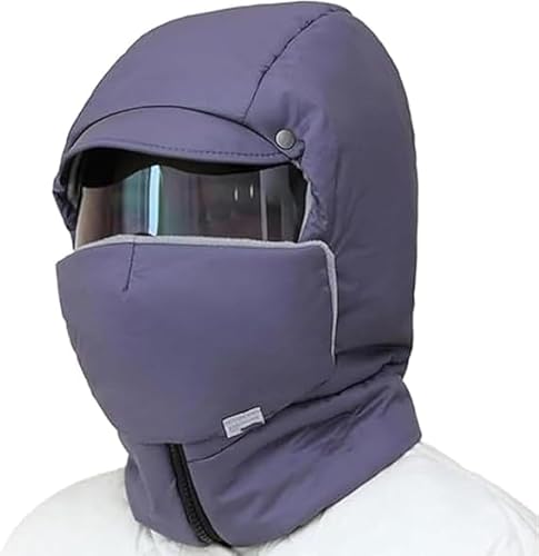 HDSDVNON Atmungsaktive Thermo-Vollgesichtsmaske – Winddichte Sturmhaube For Den Winter Und Frühling Mit Feuchtigkeitsableitendem Futter(Gray,1 Count (Pack of 1)) von HDSDVNON