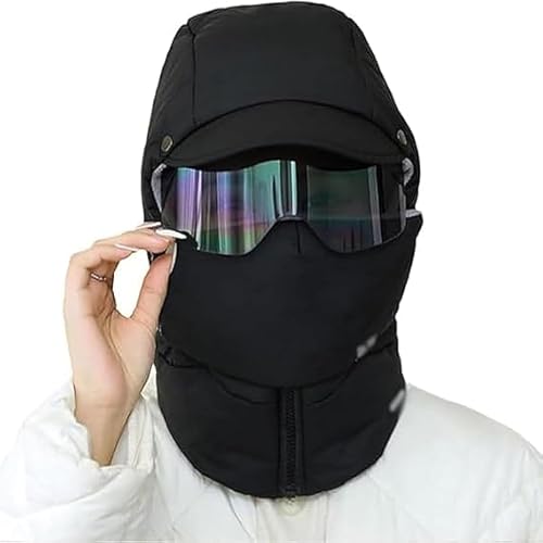 HDSDVNON Atmungsaktive Thermo-Vollgesichtsmaske – Winddichte Sturmhaube For Den Winter Und Frühling Mit Feuchtigkeitsableitendem Futter(Gray,One Size) von HDSDVNON