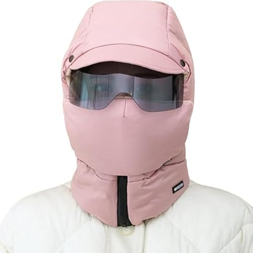 HDSDVNON Atmungsaktive Thermo-Vollgesichtsmaske – Winddichte Sturmhaube For Den Winter Und Frühling Mit Feuchtigkeitsableitendem Futter(Pink,1 Count (Pack of 1)) von HDSDVNON
