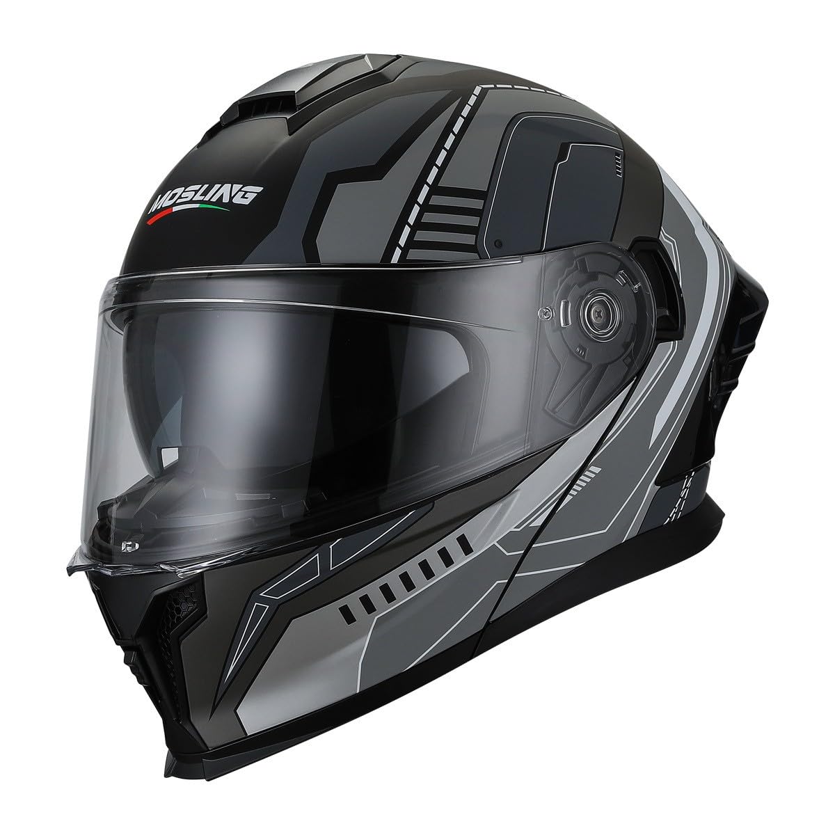 HDSDVNON DOT-zertifizierter Modularer Motorradhelm – Hochklappbares Integraldesign Mit Doppelvisier Und Bluetooth-Audiosystem(#1,S55~56CM) von HDSDVNON